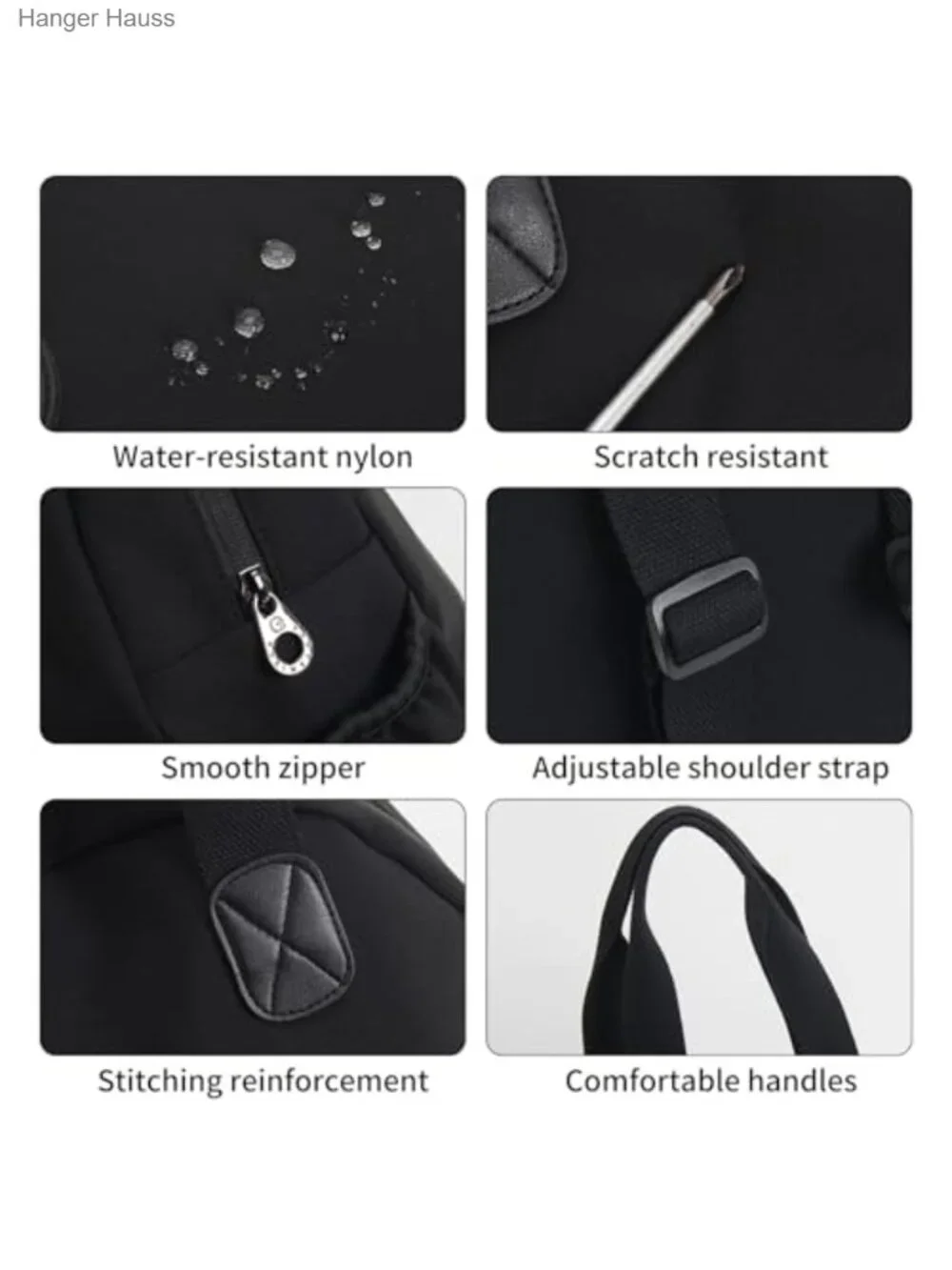 Waterproof Nylon Backpack Purse for Women, Anti-theft, Large Capacity, Shoulder